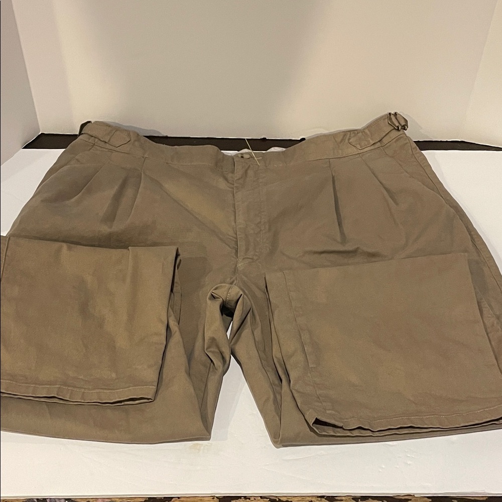 Bespoke Beige Buttoned Shorts
